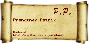 Prandtner Patrik névjegykártya